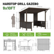 [09X10FT] Alora Premium Outdoor Hardtop Grill Gazebo With Shelves (SAK90431)