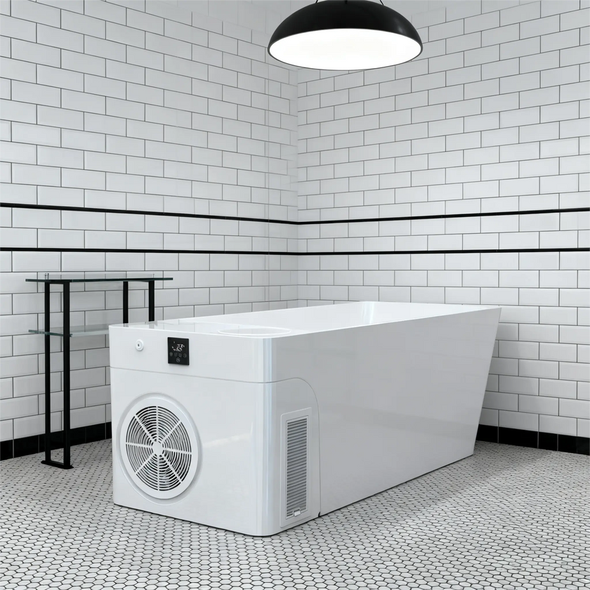 Acrylic Ice Bath Tub with Built-In Ice Machine – All-in-One Cold Plunge Spa