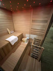 New Luxury High-End Black Square Outdoor Sauna – Modern Backyard Wellness Cabin