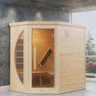 1 Person Far Infrared Red Cedar Indoor Sauna with Recliner & 7-Color LED Lights