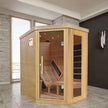 1 Person Far Infrared Red Cedar Indoor Sauna with Recliner & 7-Color LED Lights