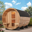 6 Person Outdoor Barrel Sauna with Front Porch