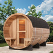 6 Person Outdoor Barrel Sauna with Front Porch