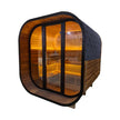New 4-6 person Black Square Premium Thermo Spruce Wood Outdoor Sauna-FFF
