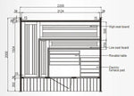 New 4-6 person Black Square Premium Thermo Spruce Wood Outdoor Sauna-FFF