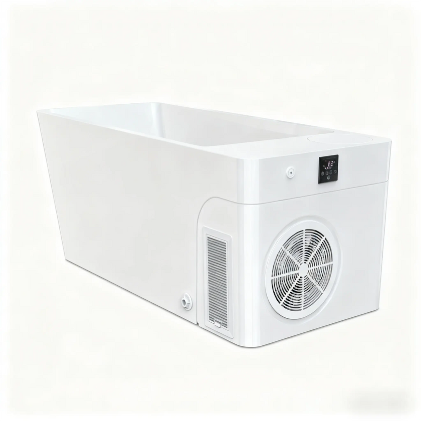 Acrylic Ice Bath Tub with Built-In Ice Machine – All-in-One Cold Plunge Spa