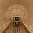 4-6 Person Outdoor Barrel Sauna - Premium White Pine Wood, All-Weather Design for Backyard Relaxation