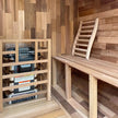 4-Person Premium Canadian Red Cedar Outdoor Traditional Steam Sauna with Tinted Glass Panels