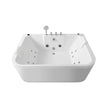 Nuvia 61-Inch 2-Person Acrylic Whirlpool Massage Bathtub With 16 Water Jets And LED Lights (SAK15780)