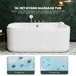 Nuvia 61-Inch 2-Person Acrylic Whirlpool Massage Bathtub With 16 Water Jets And LED Lights (SAK15780)