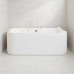 Nuvia 61-Inch 2-Person Acrylic Whirlpool Massage Bathtub With 16 Water Jets And LED Lights (SAK15780)