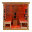2-Person Red Cedar Indoor Infrared Sauna with Recliner & 7-Color LED Lights