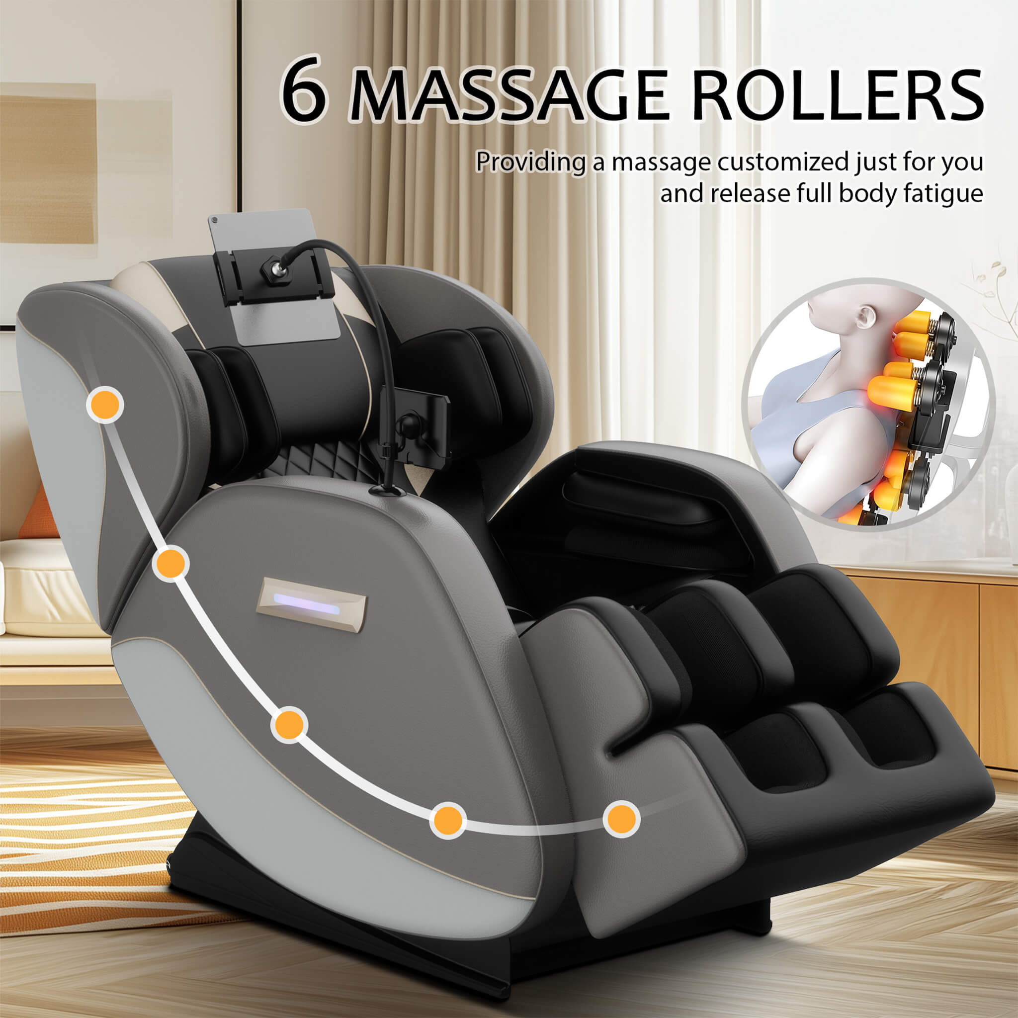 Airvana Opulence Zero Gravity Massage Recliner Chair With Bluetooth Audio (SAK31972)