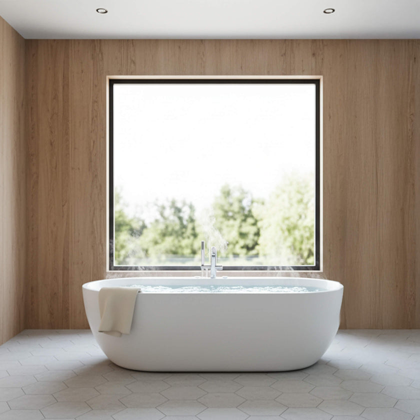 Alora 67-Inch Whirlpool Air Bath Soaking Tub With Adjustable Air Blower [No Faucet] (SAK24960)