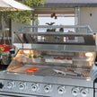 Castelle Flame Granite Outdoor BBQ Kitchen Island With 43-Inch 6-Burner Gas Grill, Rotisserie Kit, Cabinets, And Sink (SAK73518)