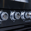 Castelle Flame Premium Black Stainless Steel 4-Burner Gas Grill With Rotisserie Kit (SAK48157)