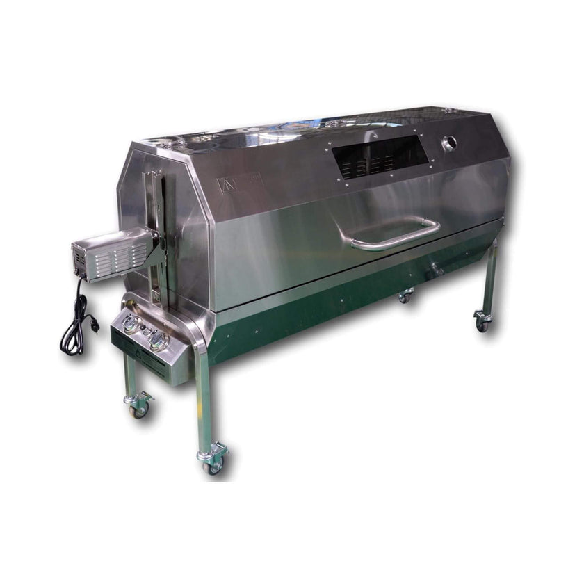 Extra-Large Stainless Steel Propane And Charcoal BBQ Rotisserie (SAK14873)