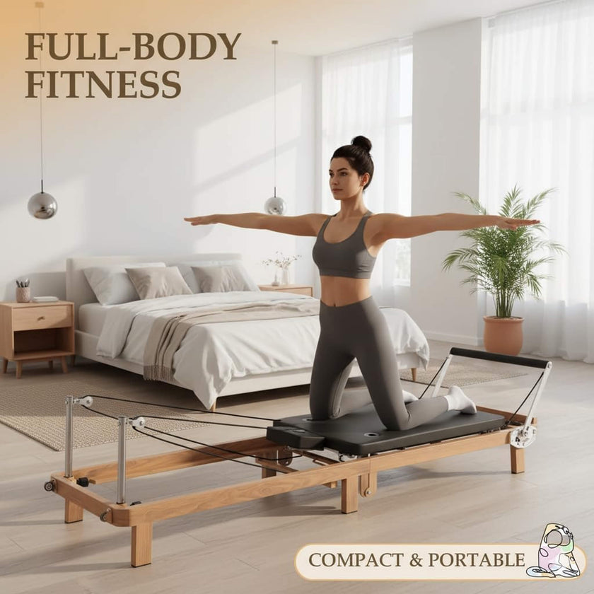 Core Pilates Apex Foldable Dual Resistance Pilates Reformer With Jumpboard (SAK83914)