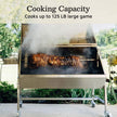 Heavy-Duty Commercial 125 LB Portable Electric Stainless Steel Hooded BBQ Rotisserie Grill With Viewing Window (SAK31975)