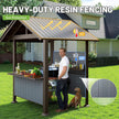 [06X09FT] Alora Heavy-Duty Gable Roof Hardtop Grill Gazebo (SAK49731)