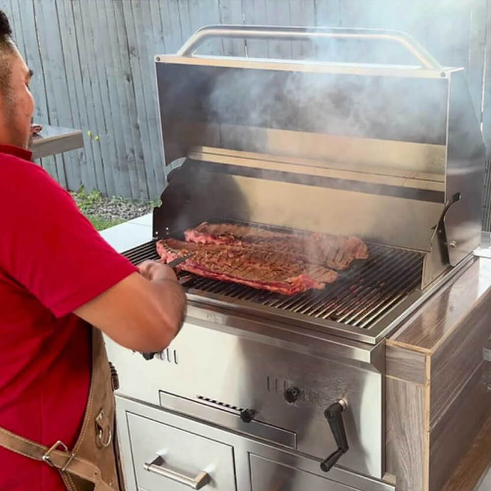 KoKoMo Grills Premium Built-In Charcoal Grill With 304 Stainless Steel And Adjustable Heat Tray, 32