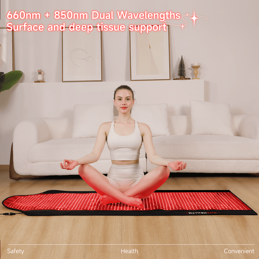 LUMYHEALTH Dual-Pulse Red Light Therapy Mat for Pain Relief
