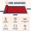 LUMYHEALTH Leather Red Light Therapy Mat with Neck Support