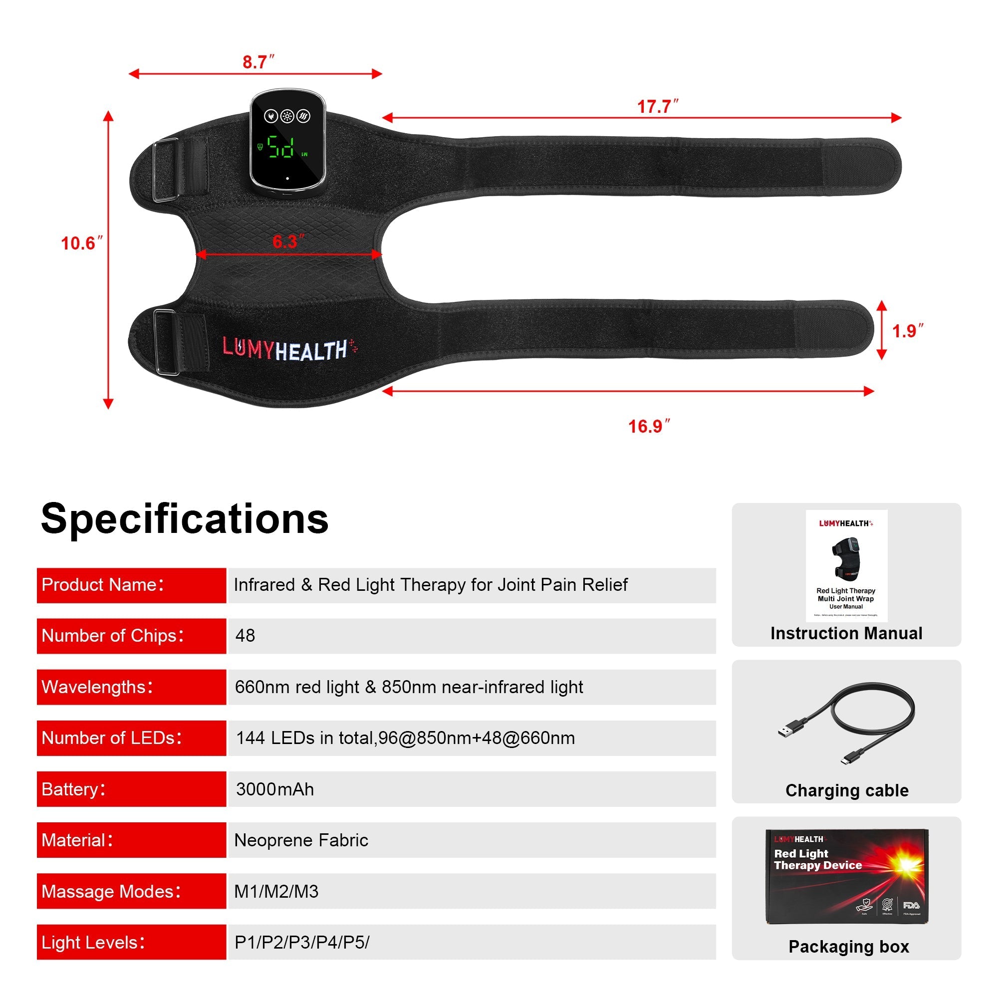Lumyhealth Red Light Therapy Multi Joint Wrap