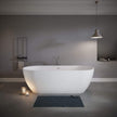 Nuvia 59-Inch Luxury Solid Surface Matte White Freestanding Soaking Tub (SAK95320)