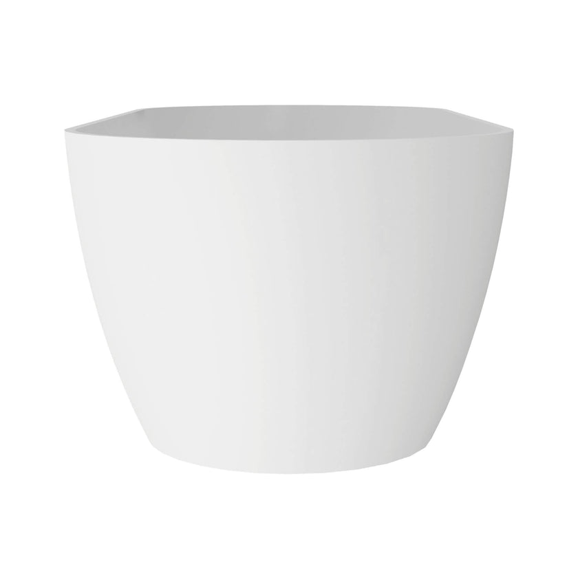 Nuvia 59-Inch Luxury Solid Surface Matte White Freestanding Soaking Tub (SAK95320)