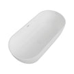 Nuvia 59-Inch Luxury Solid Surface Matte White Freestanding Soaking Tub (SAK95320)