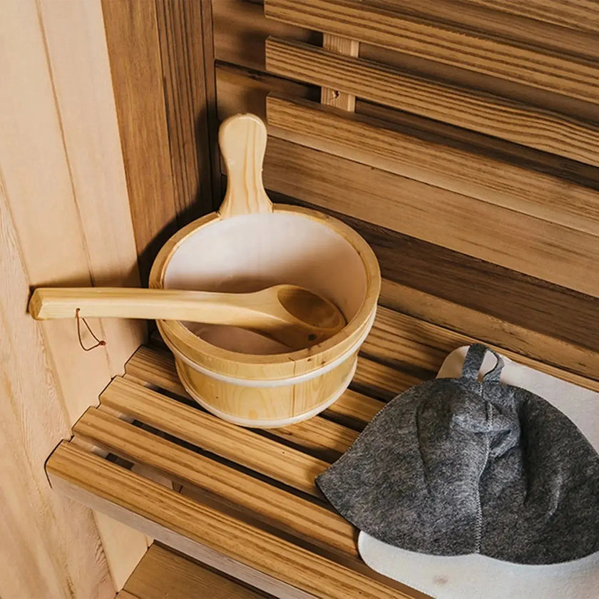 6 Person Outdoor Barrel Sauna with Front Porch