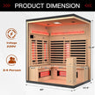 Rövia Ember 4-Person Full-Spectrum Infrared Sauna With Himalayan Salt Panels [Made-To-Order] (SAK80537)