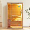 Thermora Alpine Premium 2-Person 3KW Hemlock Wood Sauna With LED Wall Light (SAK28471)